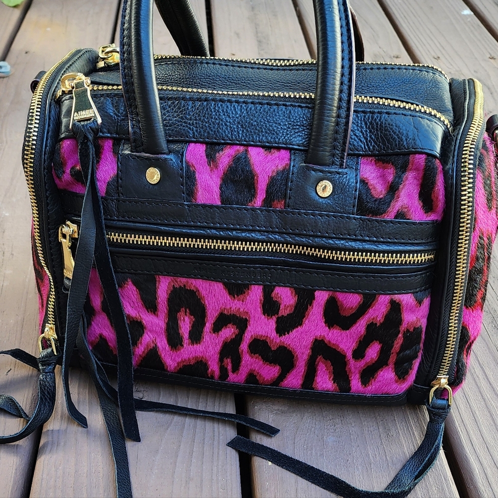 Aimee Kestenberg Pink Leopard  Leather bag and Calf Hair